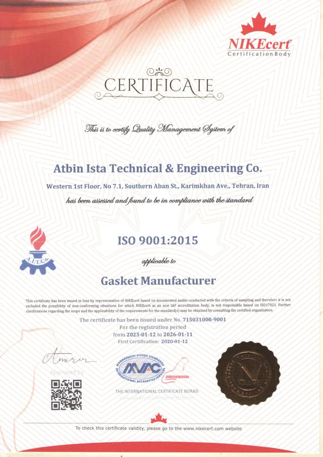 ISO9001 گواهی